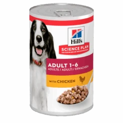 Hills Science Plan Canine Adult Huhn Dosenfutter Für Hunde 12 X 370 G Dosenfutter Mit Huhn
