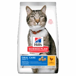 Hills Science Plan Feline Adult Oral Care Trockenfutter Mit Huhn 1,5 Kg Trockenfutter Für Katzen