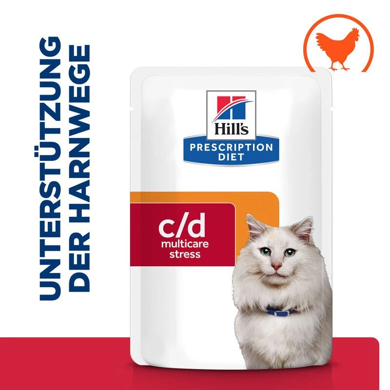 Hills Feline C/d Multicare Stress Huhn Frischebeutel Für Katzen 12 X 85 G Huhn Frischebeutel 4 Hills Feline C/d Multicare Stress Huhn Frischebeutel Für Katzen 12 X 85 G Huhn Frischebeutel – Bild 2