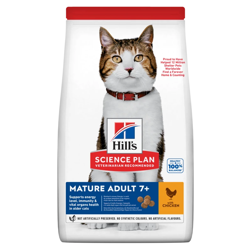 Hills Science Plan Feline Mature Adult 7+ Trockenfutter Für Katzen 10 Kg Huhn Trockenfutter 5 Hills Science Plan Feline Mature Adult 7+ Trockenfutter Für Katzen 10 Kg Huhn Trockenfutter – Bild 3