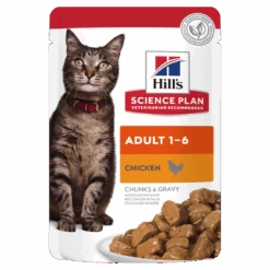 Hills Science Plan Feline Adult Frischebeutel Für Katzen 12 X 85 G Huhn Frischebeutel