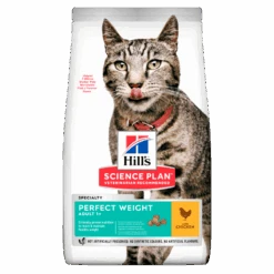 Hills Science Plan Feline Perfect Weight Adult Trockenfutter Huhn Für Katzen 4 X 2,5 Kg Trockenfutter