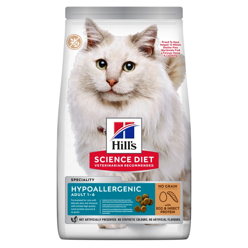 Hills Science Plan Hypoallergenic Adult Katzenfutter Mit Ei Und Insektenprotein 1,5 Kg Trockenfutter 3 Hills Science Plan Hypoallergenic Adult Katzenfutter Mit Ei Und Insektenprotein 1,5 Kg Trockenfutter