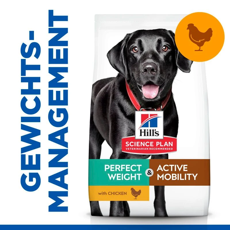 Hills Science Plan Canine Perfect Weight + Active Mobility Adult Large Breed Trockenfutter 12 Kg Huhn Trockenfutter 4 Hills Science Plan Canine Perfect Weight + Active Mobility Adult Large Breed Trockenfutter 12 Kg Huhn Trockenfutter – Bild 2
